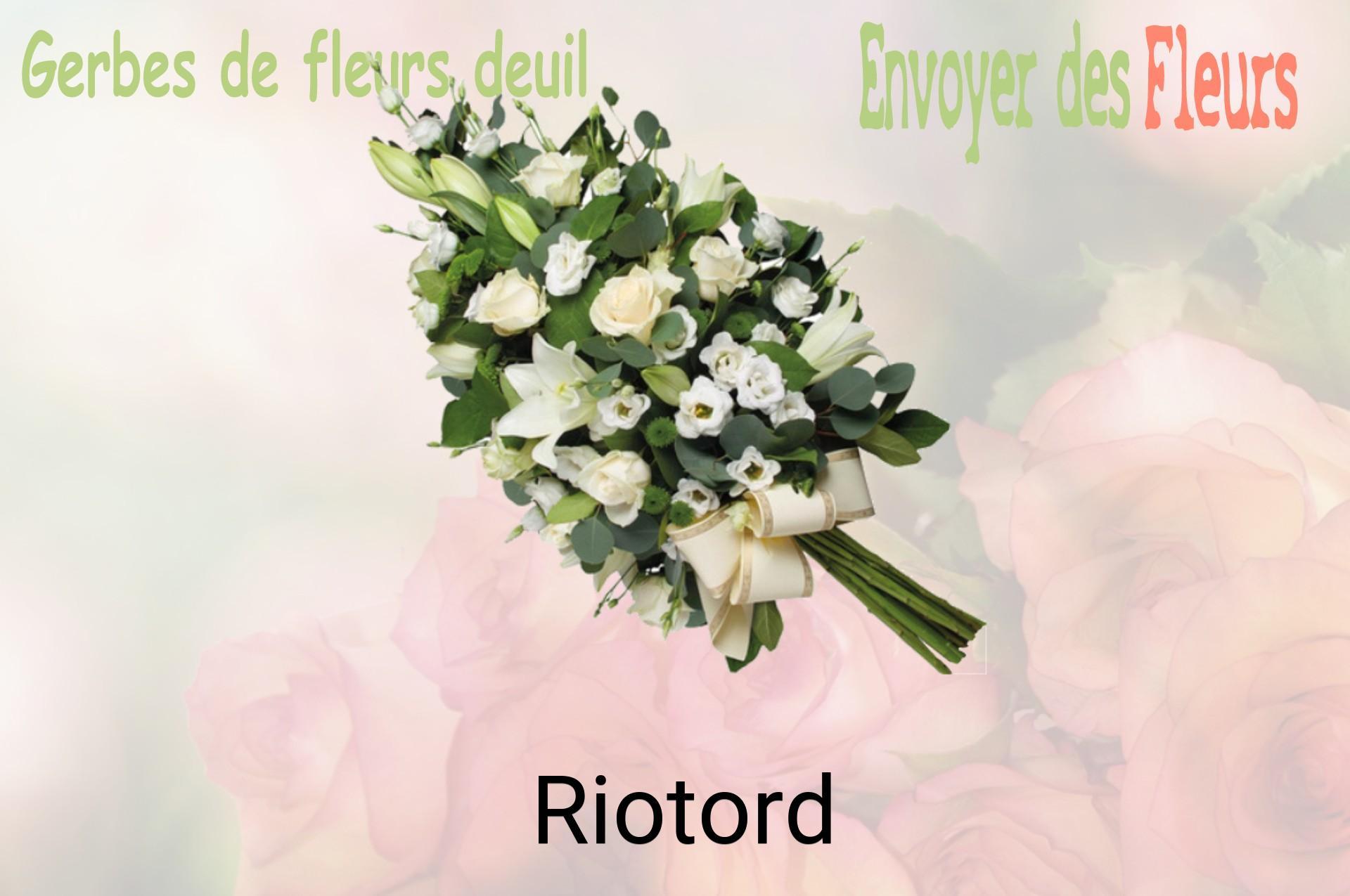 Gerbe de fleurs de deuil livrée à Riotord